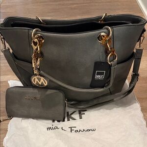 Gray purse with Wallet - NWT